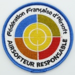 Patch Officiel FFA Airsofteur Responsable Pleines Couleurs